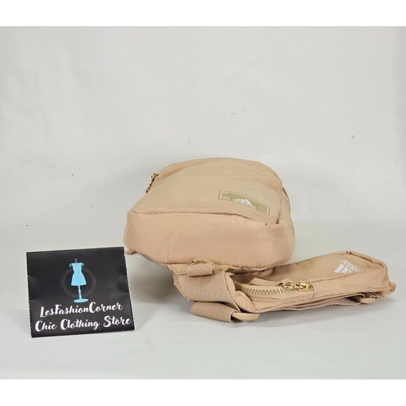 Adidas Beige Essentials 2 Sling Crossbody Bag BOS Mini Monogram Wonder 060 - Picture 11 of 14